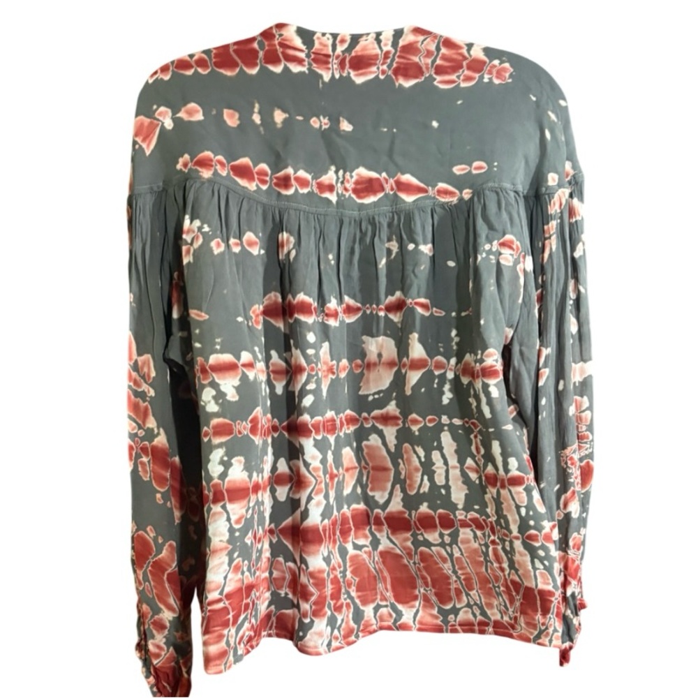 Young Fabulous & Broke  Tie Die red & grey blouse small - Picture 5 of 11